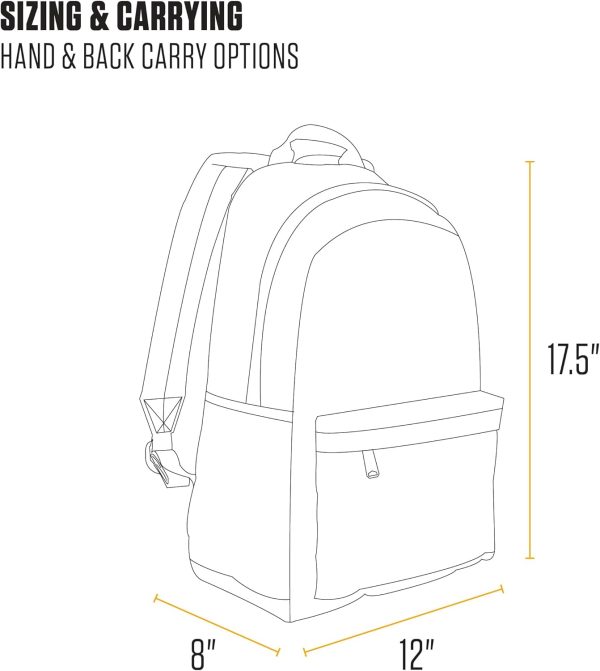 Carhartt 21L Classic Laptop Backpack, Water-Resistant Pack W/ 15" Laptop Sleeve and Organizational Compartments, PFAS Free, Carhartt Brown