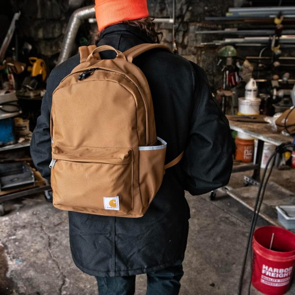 Carhartt 21L Classic Laptop Backpack, Water-Resistant Pack W/ 15" Laptop Sleeve and Organizational Compartments, PFAS Free, Carhartt Brown