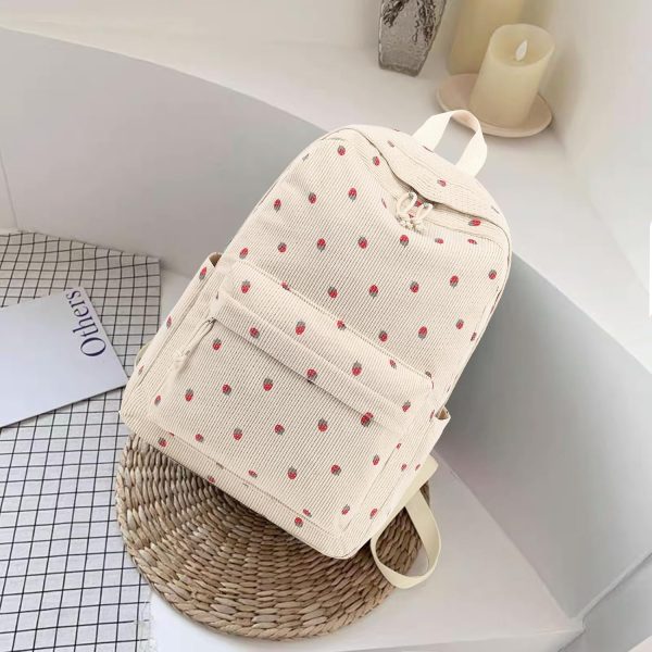 School Backpack for Teen Girls Bookbags Elementary High School Corduroy Laptop Bags Women Travel Daypacks